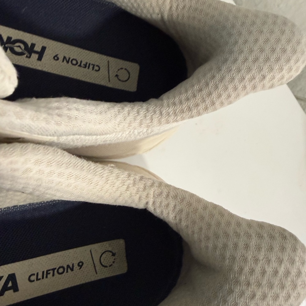 Hoka Clifton 9  Cream Athletic Sneakers - Picture 5 of 11